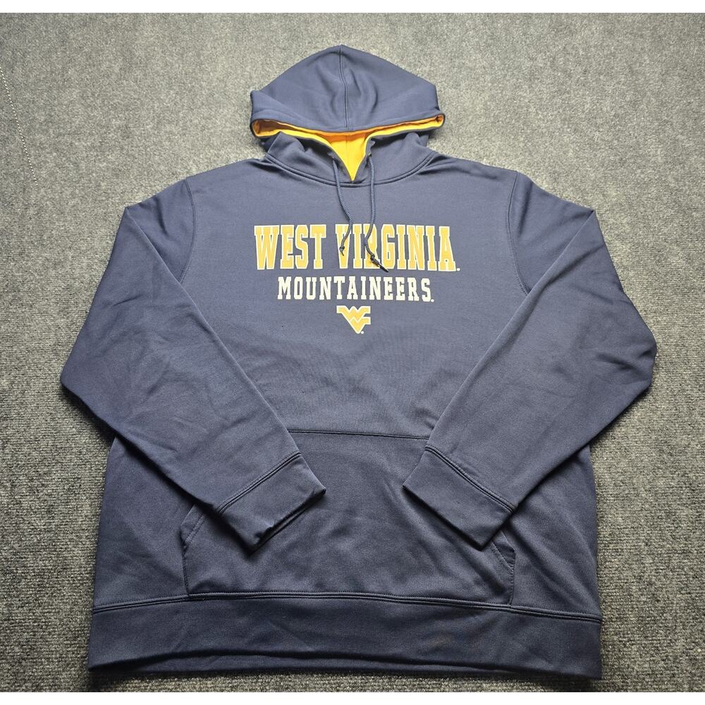 West Virginia Mountaineers Navy Stadium Apparel Hoodie Pullover Sweatshirt XL